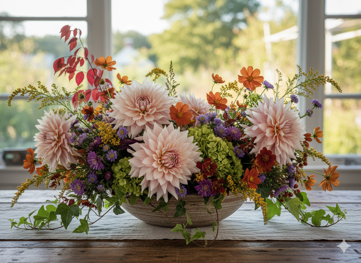 Seizoensgebonden bloemstuk